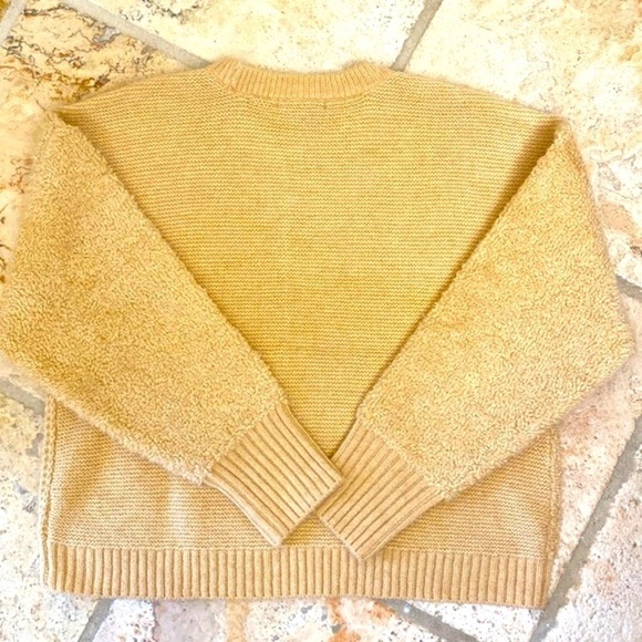 DesignHistory Multi Textured Wool blend Sweater Womens L Crop Patchwork Simple - Picture 4 of 10